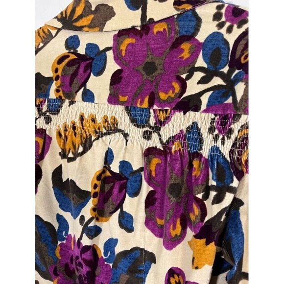 Work to Weekend Jacket 14 Purple Floral Festival Boho Western Retro 80s Hippie - Picture 11 of 15